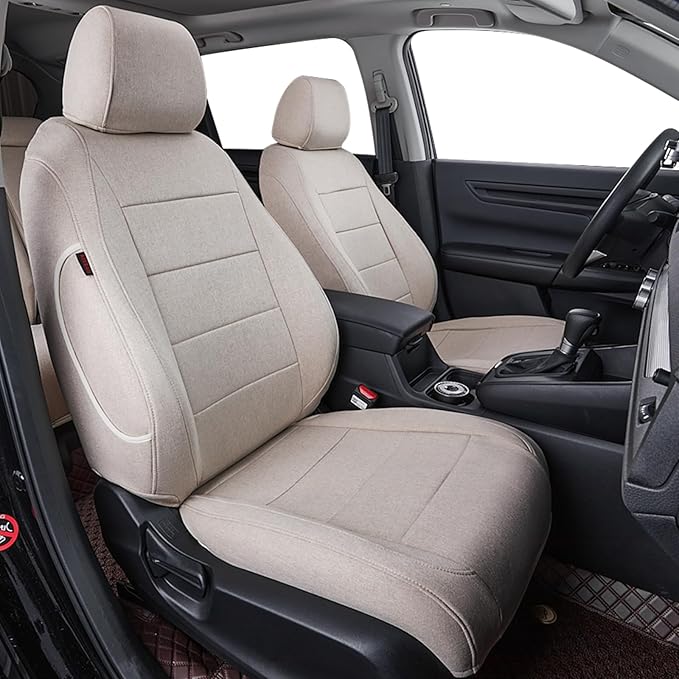 coverdream Custom Fit Seat Covers for Toyota RAV4 Adventure,TRD Off - Road 2024 2023 2022 2021 2020 2019,Full Coverage Polyester Seat Protector (Beige,Full Set)