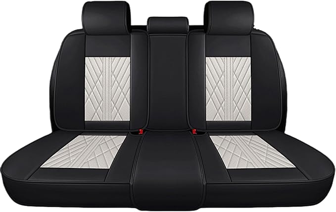 Premium Nappa Leatherette Car Seat Cover Set Custom Fit for Honda CR-V CRV 2000-2023 2024 2025 2026 Water-Proof Breathable Faux Leather Seat Cushion Protectors (Full Set 5 Seats,Beige Black)