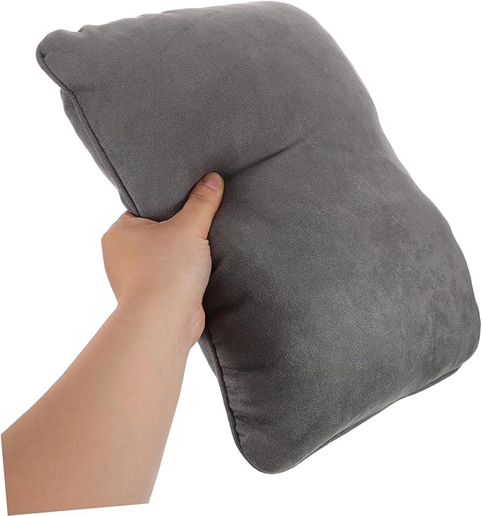 Car Seat Cushion Lumbar Support Pillow Ergonomic Back Support for Pain Relief Soft PP Cotton Cushion for Car and Office Chairs Grey