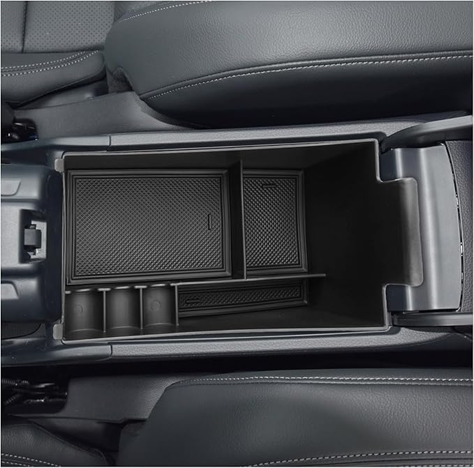 SXCY for 2023-2025 2026 2027 HRV HR-V Center Console Organizer Tray for 2023-2026 2027 Honda HRV HR-V Accessories Armrest Console Tray Storage Box 2023-2026 2027 HRV HR-V Console Organizer Black