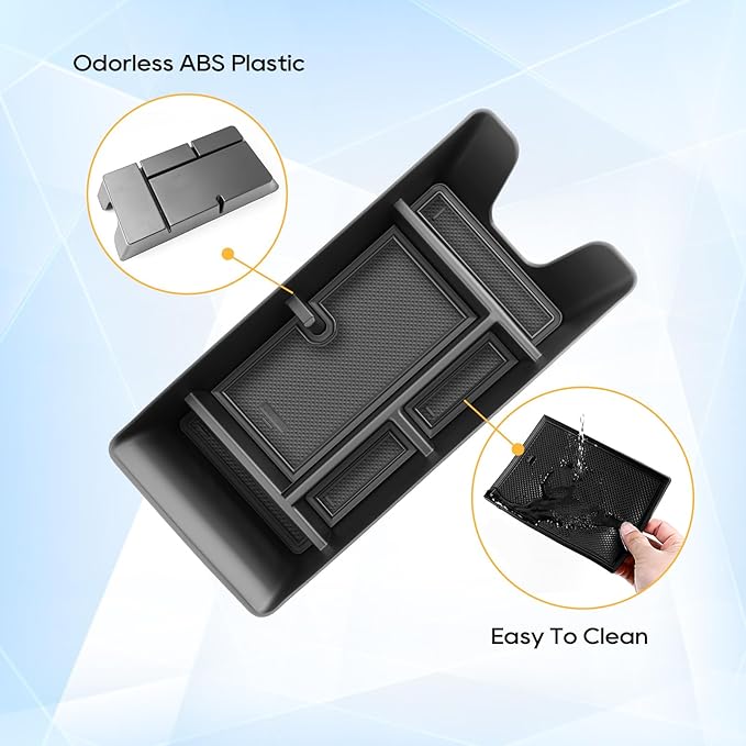 For Toyota Camry Center Console Organizer for 2025 2026 Toyota Camry (LE/SE/Nightshade/XLE/XSE) Middle Armrest Storage Tray Insert, OEM Fit, Non-Slip Waterproof 2025 2026 Toyota Camry Accessories