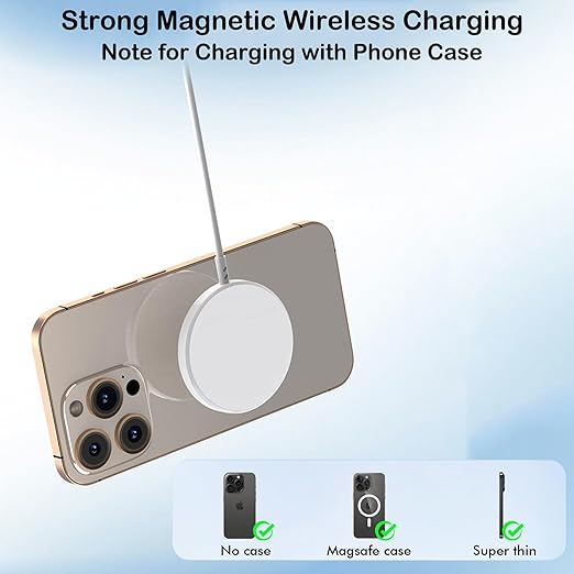 Magnetic Wireless Charger for iPhone 17 16 15,10FT Long Fast Phone Charging Pad with USB C Wall Charger Block For iPhone 17 Pro Max/17/iPhone 16 Pro Max/15/Plus/Pro/14/13/12 Series,AirPods 4/3/2/Pro 2