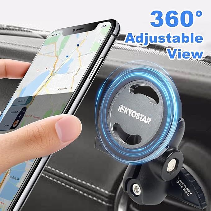 Kyostar Magnetic Phone Mount for Jeep Wrangler JL 2018-2023 Air Vent Car Holder, 360° Adjustable Strong Suction for All Smartphone