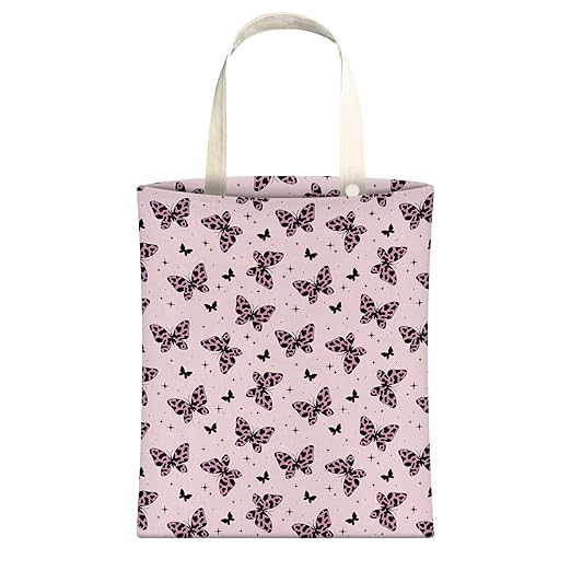 Cute Car Trash Can, Hanging Canvas Car Back Seat Organizer and Storage Bag, Funny Car Trash Bag For Travelling, Outdoor Cute Purple Butterfly leopard