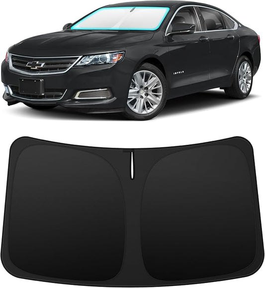 INSAUTO Custom Fit Windshield Sun Shade Accessories for Chevrolet/Chevy Impala 2014-2020, Foldable Front Window Sunshade, UV & Heat Reflector, Keeps Interior Cool, Includes Storage Bag