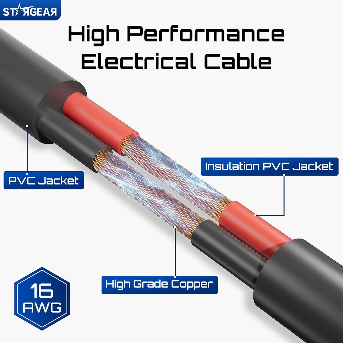 Starlink Mini Cable 32.8FT, 16AWG Replacement Starlink DC Power Cable Starlink Mini Accessories, Starlink Power Cord Barrel Jack 5A Charging Cord Waterproof Outdoor