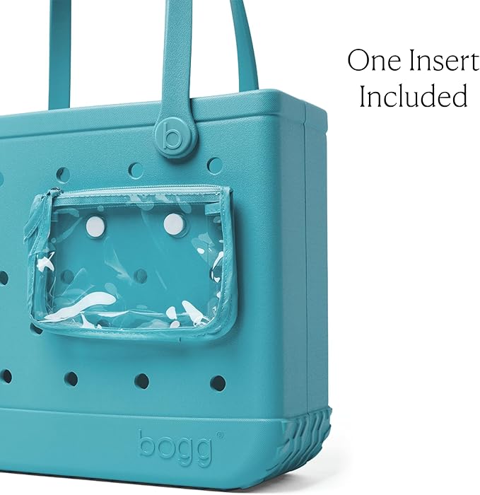 BOGG BAG Medium Tote – 15” x 12.5” x 5” – Durable, Washable, Tip-proof – Beach, Pool, Boat, Work, Sports (Turquoise and Caicos)