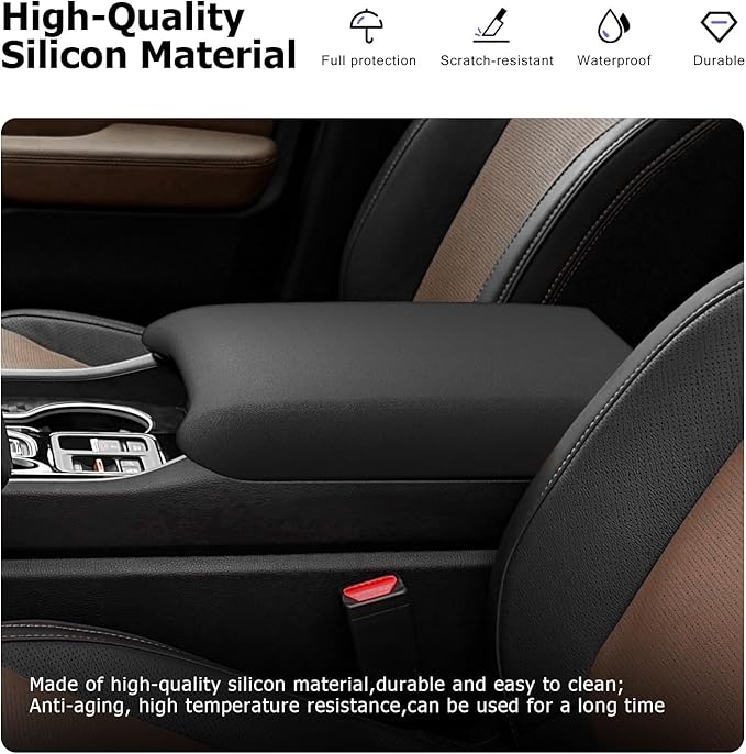 LUWU Center Console Cover Hidden Storage Box Compatible with 2026 Passport & 2023-2026 Pilot/Ridgeline Accessories Silicon Material Armrest Cover Center Console Hidden Organizer Box (2 in 1 Design)