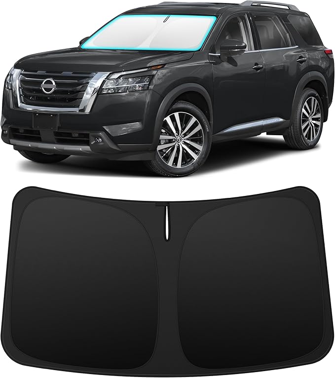 INSAUTO Custom Fit Windshield Sun Shade Accessories for Nissan Pathfinder 2022-2026, Foldable Front Window Sunshade, UV & Heat Reflector, Keeps Interior Cool, Includes Storage Bag