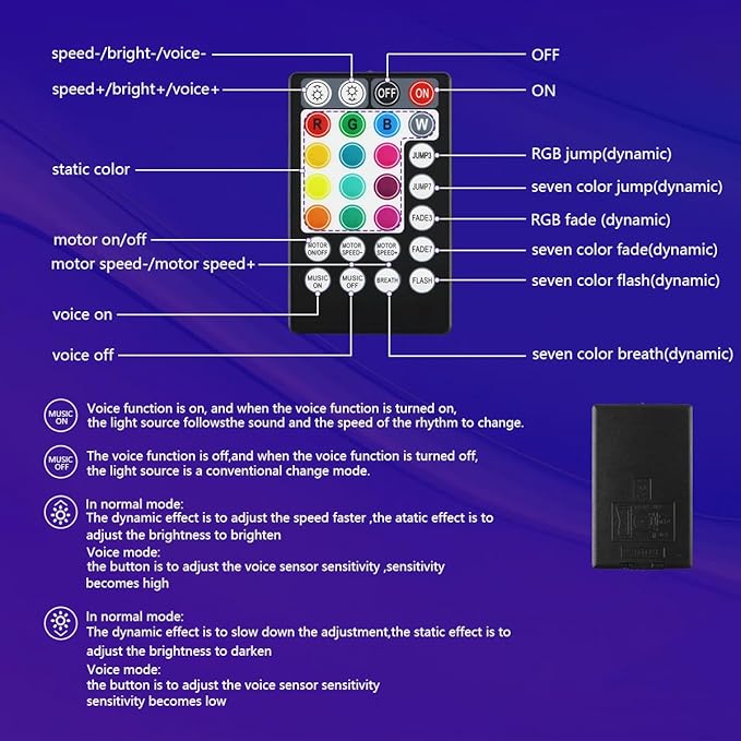 AZIMOM High Brightness 50W 800pcs Twinkle Fiber Optic Starlight Kits End Glow 0.03in 13.1ft Fiber Strands Sound Activated Bluetooth/APP Remote Control Car Headliner Theater Ceiling Home Lobby