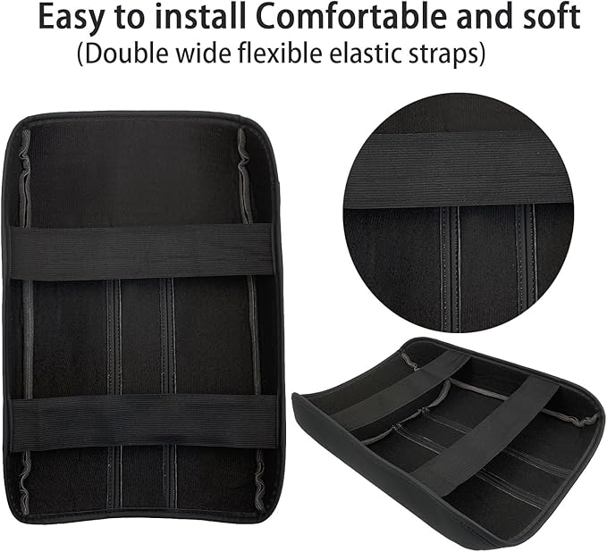 Center Console Pad Armrest Box Cover Compatible with 2023 2024 2025 Honda Pilot Accessories, Black Leather Protector Accessories for Pilot Armrest Pad Automotive Center Console Soft Cushion