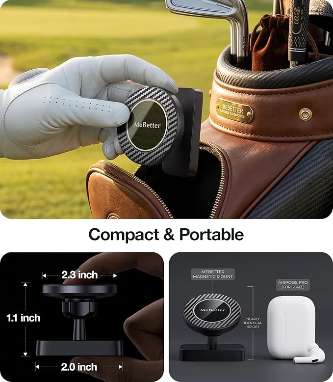 [Military-Grade &28 Powerful Magnets Magnetic Golf Cart Phone Holder for All Phones, 360°Rotation, Golf Cart Accessory for EZGO, Club Car, Yamaha, Best Gift for Men Golfe,Dad Father,Husband