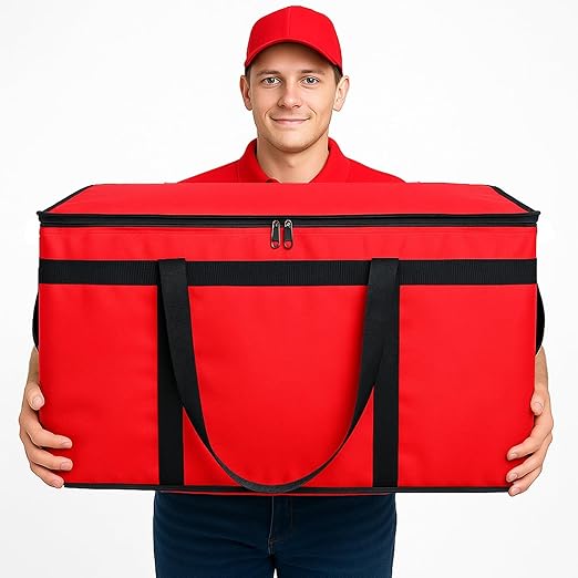 Bodaon 3-Pack Insulated Food Delivery Bag, XXXL Pizza Cooler Bags, Rideshare Delivery Bag, Warmer/Frozen, Cold/Hot Thermal Styrofoam Carrier for Car/Travel/Shopping/Catering