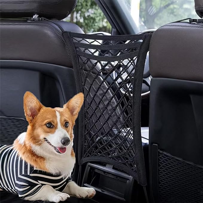 Car Mesh Organizer for Honda Ridgeline 2005-2025 YD/YK,Seat Back Net Bag,Barrier of Backseat Pet Kids,Cargo Tissue Purse Holder,Driver Storage Elastic Netting Pouch,A-Big