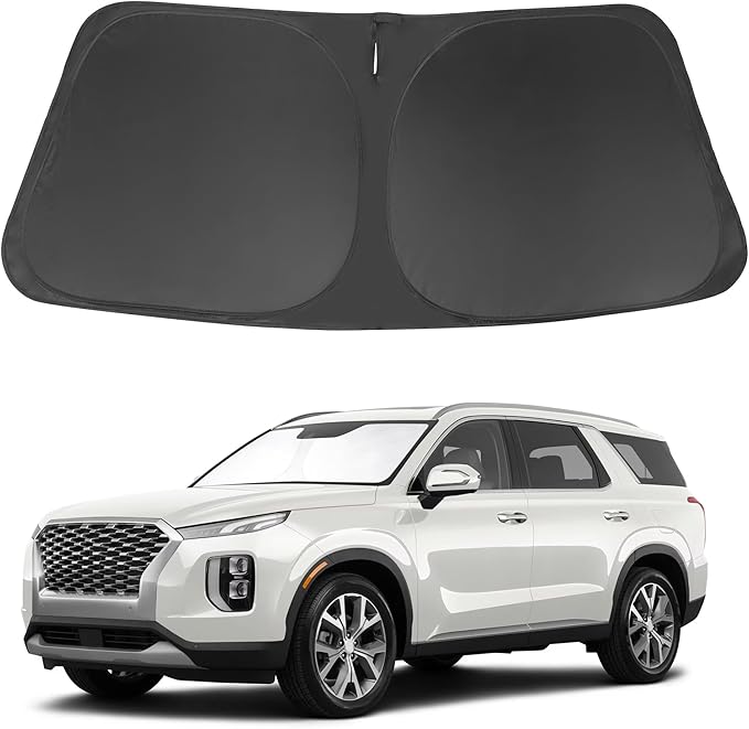 Windshield Sun Shade Compatible with 2020 2021 2022 2023 2024 2025 2026 Hyundai Palisade Accessories Front Sunshade Sun Visor Protector Block Rays Heat