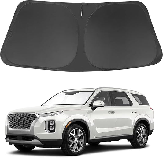 Windshield Sun Shade Compatible with 2020 2021 2022 2023 2024 2025 2026 Hyundai Palisade Accessories Front Sunshade Sun Visor Protector Block Rays Heat