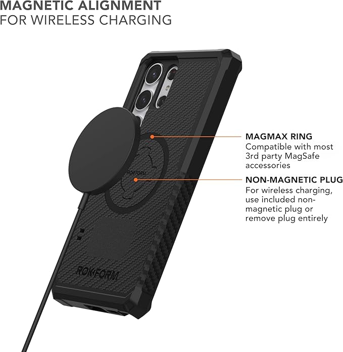 Rokform - Galaxy S23 Ultra Case, Rugged Series, Samsung Protective Cover with RokLock Twist Lock, Drop Tested Military Grade Armor (Black)