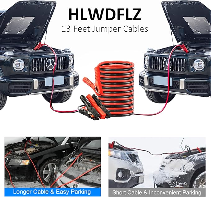 Emergency Car Kit with Jumper Cables & Snow Shovel, Winter Roadside Assistance Safety Kit for Cars, Trucks, SUVs and RVs