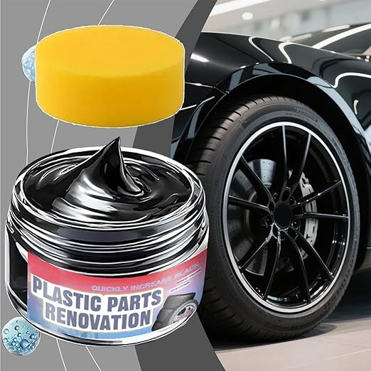 Trim Restorer Automotive - Shine Cleaner - Auto Rubber Trim Restoration Paste - for SUV Truck Vehicle Automotive Sedan Scooter RV Seat Console Dashboard Wheel