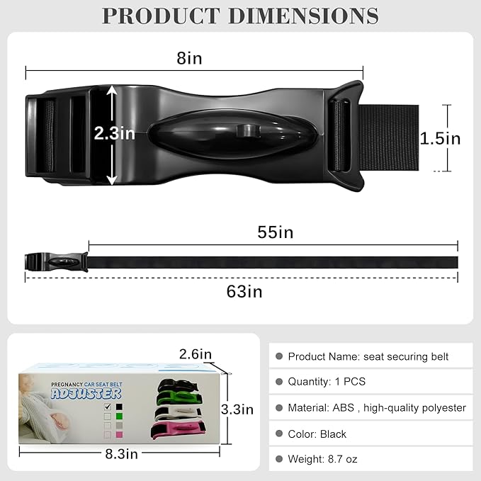 Black Seat Cushion Fixing Strap, Non-Slip Car Seat Pad Strap, Prevent Cushion from Shifting