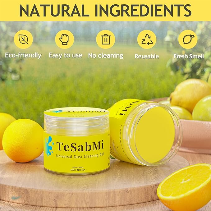 Car Cleaning Gel 160G - Reusable Dust Slime for Car Vents/Keyboard/Console, Interior Cleaner Putty, Easter Gifts for Teen Women Men Stocking Stuffers