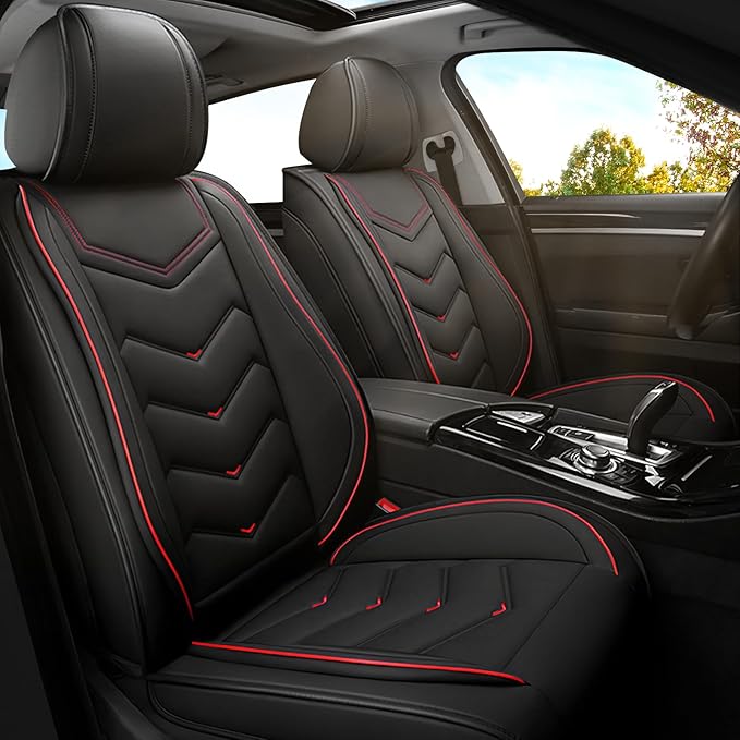 Car Seat Covers for Lexus ES 350 2007-2026, Premium Nappa Leather Car Seat Cover, Stylish Sport Seat Covers， Automobile Seat Cover Sets.(Standard 2 Seats/Black)