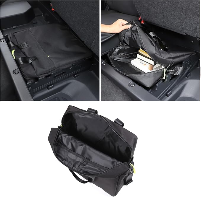Car Back Seat Storage Bag for Toyota Tundra 2022 2023 2024, Save Space Multi Function with Strap Car Storage Accessories (Underseat Bag)