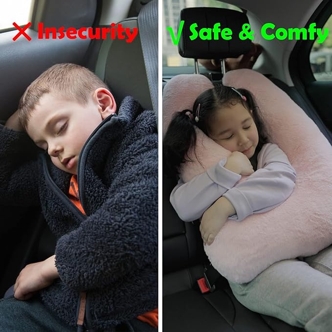 Neck Pillow for Children Travel Pillow for Sleeping Airplane-Avoid Neck&Shoulder Pain, Support Head and Neck, for Car, Airplane,Train,Office,Home