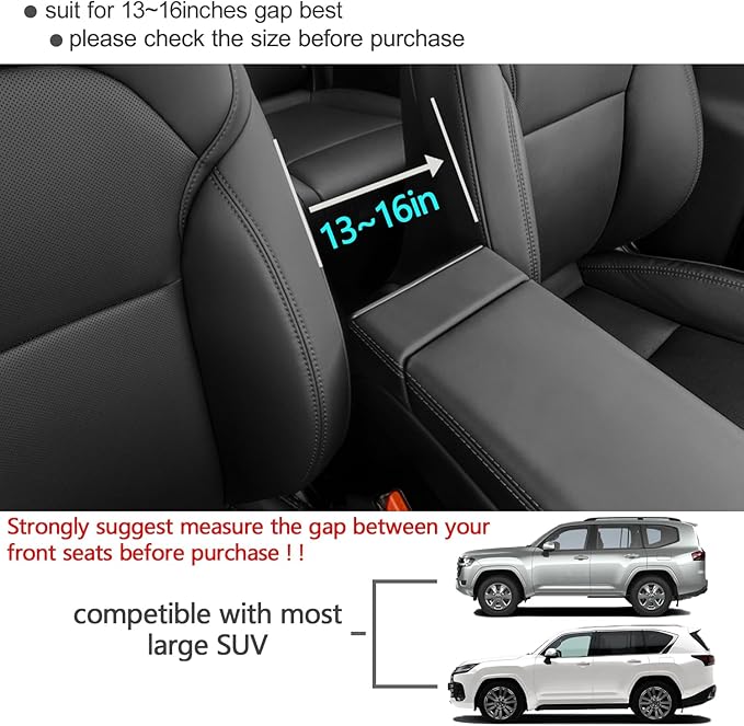 Car Purse Holder Between Front Seats PU Leather Bag Holder Above Armrest Box Child Barrier Front Seat Snack Organizer Bag Storage Auto Interior Accessories(Large Size)