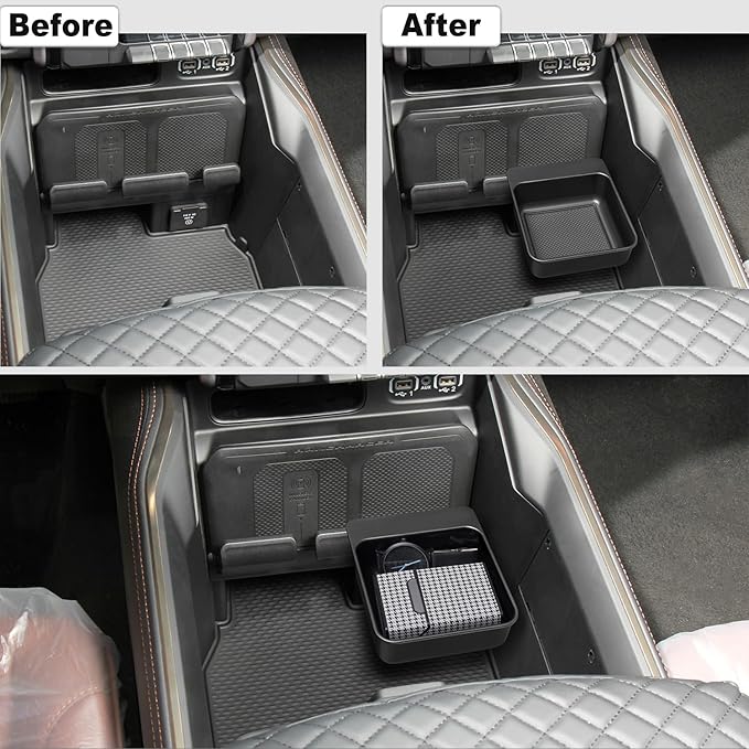 PIMCAR Center Console Hanging Box Compatible with 2019-2026 Dodge RAM 1500 2500 3500 Organizer Tray Armrest Storage Accessories(Only Fit Full Center Console and Bucket Seats)
