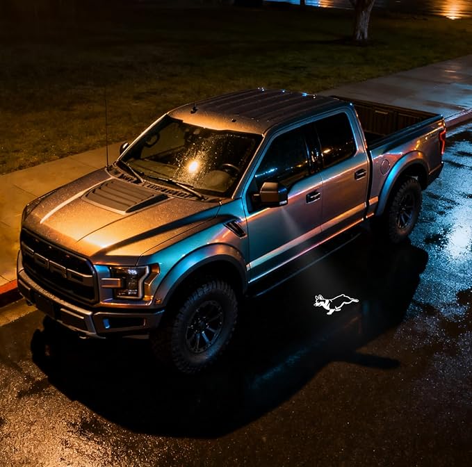 2Pcs Side Mirror Logo LED Welcome Light Puddle Lamp Projector Door Light Floor Light Accessories Suitable for Ford F150 F250 F350 2015 2016 2017 2018 2019 2020 2021 2022 2023 2024 2025