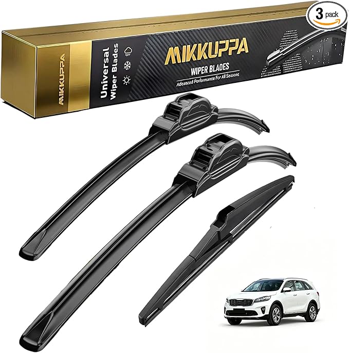 MIKKUPPA 26"+16"+11" Windshield Wiper Blades Replacement for 2016-2020 Kia Sorento, Front & Rear Wiper Blades Set, Durable Stable Quiet All Season (Pack of 3)