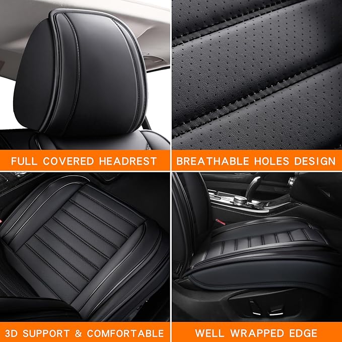 Car Seat Covers,Car Seat Protector Waterproof,Seat Covers Full Set, Car Seat Protectors,Automotive Seat Covers Fit for Most Cars Black