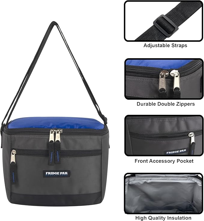 6 Can Cooler Bags Insulated Soft Cooler Lunch Bag for Men, Waterproof Leak Proof Cooler Bags Insulated