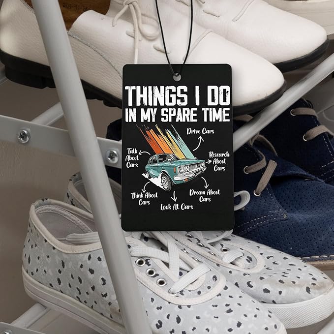 Car Lovers Gifts Air Freshener 4 Pcs, Funny Humorous Sarcastic Hanging Air Freshener for Cars, Car Enthusiast Gifts Accessories for Men