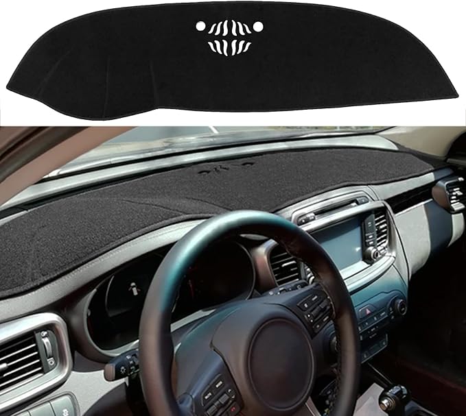 Yiz Dash Cover Mat Custom Fit for Kia Sorento 2016 2017 2018 2019 2020 with Dash Speaker with Sensors,Dashboard Cover Pad Carpet Protector(16-20 Black) J44