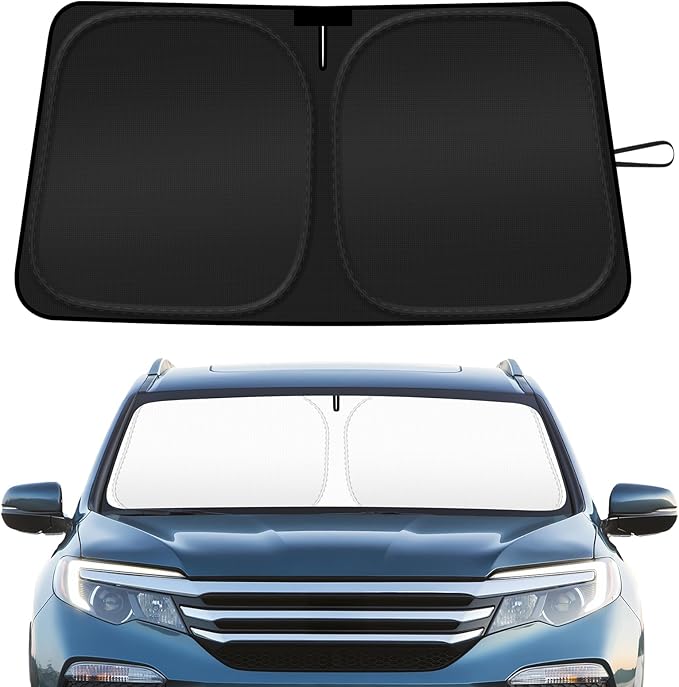Car Windshield Sun Shade Compatible with 2016-2024 2025 2026 Honda Pilot Accessories Sunshade Custom Foldable Windshield Sun Visor