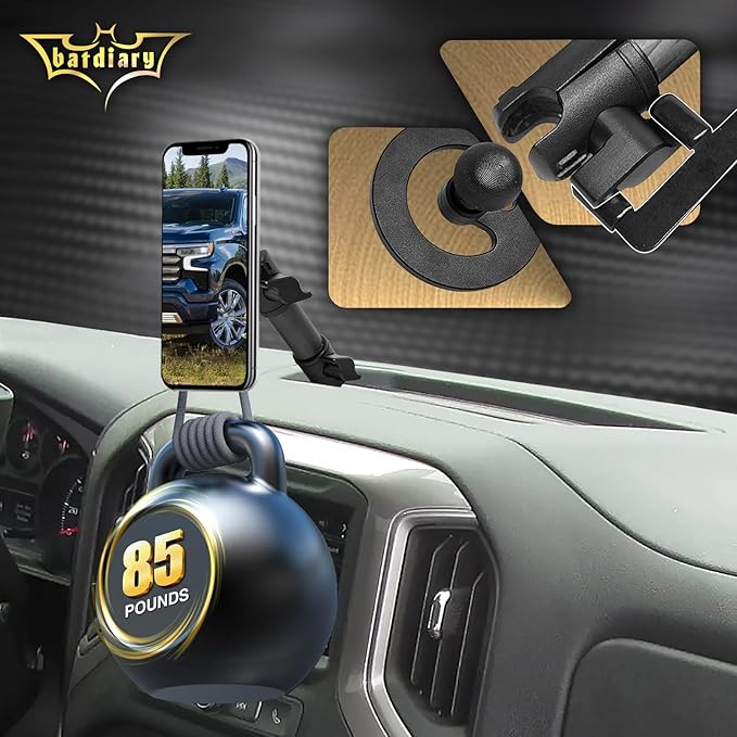 2024 2025 2026 Silverado 1500 Magnetic Phone Mount Compatible with 2019-2026 Chevy Silverado & 2019-2021 GMC Sierra Accessories Metal Cell Phone Holder Dash Platform Mount(No-Drill Installation)