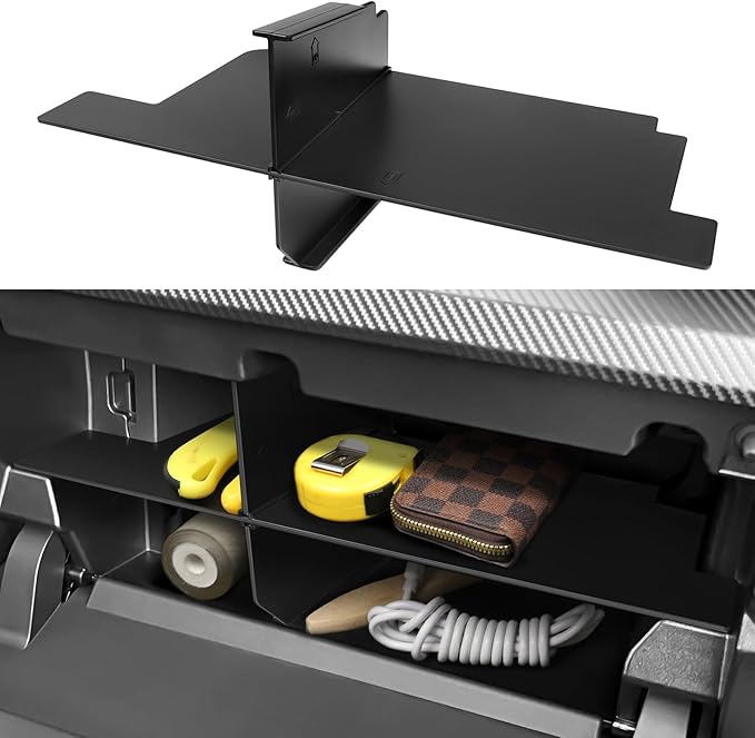 YOJOJOCO Glove Box Dividers Organizer Compatible with Toyota 2026 2025 2024 Tacoma Accessories ABS Plastic Material Center Console Organizer