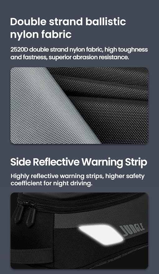 Loboo Motorcycle Tank Bag Expandable Motorcycle Bag, Magnetic Suction Quick Release ，Compatible With CFMOTO 400GT 250CL-X 450SR 450NK (BTB03, Tank Bag Base Adapter 601)