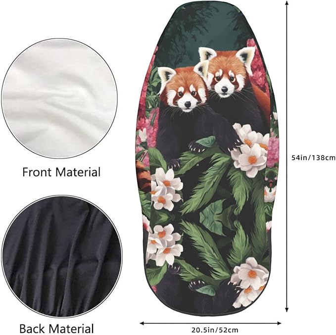 Delerain Car Seat Covers Set 2Pcs, Red Panda Universal Front Car Seats Vehicle Enterior Protector Suitable Fits Most Car Auto SUV Sedan Truck
