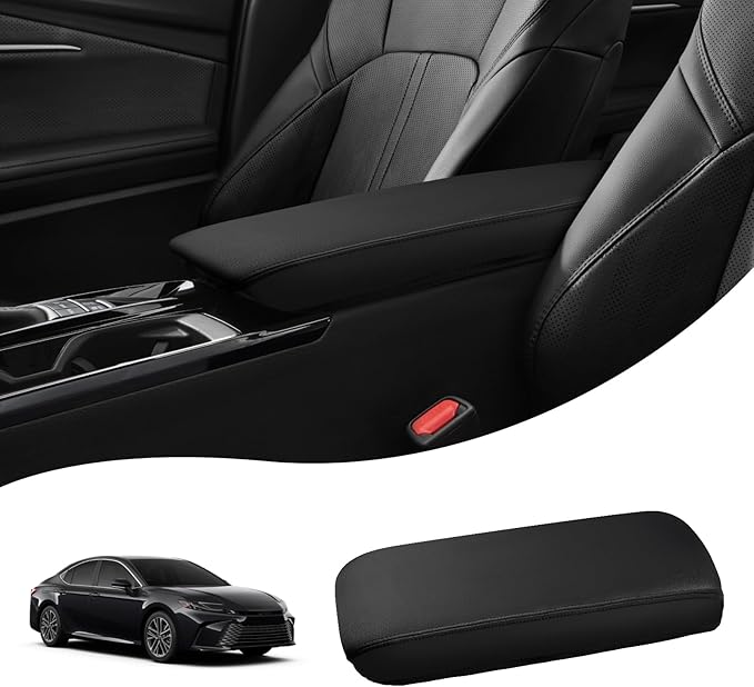Autorder Center Console Cover for 2025-2026 Toyota Camry Accessories Armrest Cover Anti-Scratch Middle Console Pad Leather Armrest Protector