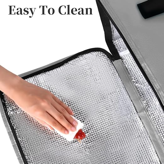 Bodaon Insulated Casserole Carrier Bag, Fits 9"x13" and 11"x15" Baking Dish with Lid, Casserole Carriers for Hot or Cold Food for Transport (Grey)
