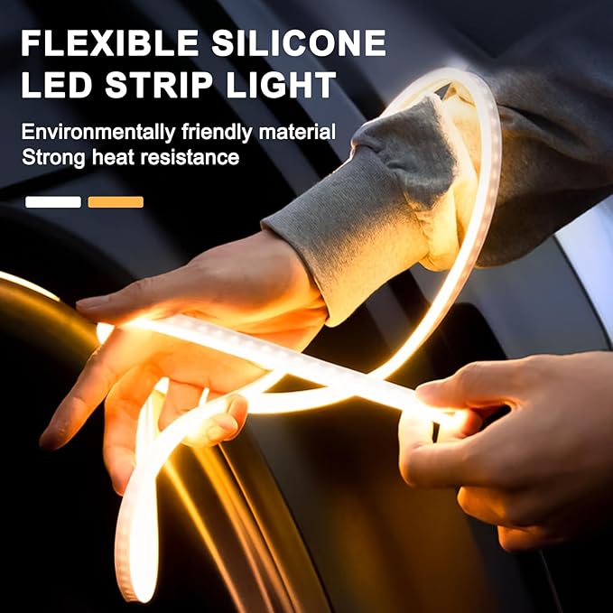 Tlyard Ambient Led Trunk Lights for Tesla Model 3 Highland 2024 2025 Back Interior Frunk Lightning String for Neon Atmosphere Compatible with Tesla Accessories (Warm Light)