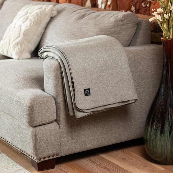 Arcturus Military Wool Blanket - Warm, Thick, Washable - Great for Outdoors, Camping, Stadium Blanket, Picnics, Travel - Car & Bushcraft Survival Kits
