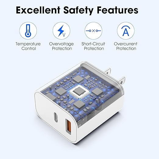 iPhone 17 16 15 Charger Fast Charging, 20W USB C Wall Charger Block with 6ft Type C to USB C Cable Cord for Apple iPhone 17/17 Pro/17 Pro Max/17 Air/16/16 Plus/16 Pro Max/15/15 Pro Max/iPad Pro/Mini