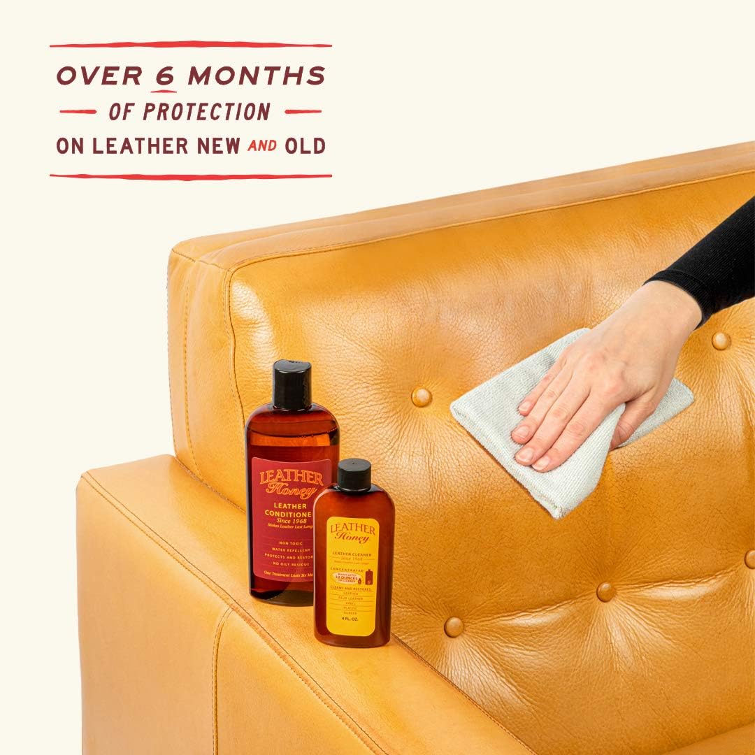 Leather Honey Leather Conditioner, Since 1968. for All Leather Items Including Auto, Furniture, Shoes, Purses and Tack. Non-Toxic and Made in The USA / 8 Fl Oz (Pack of 1)