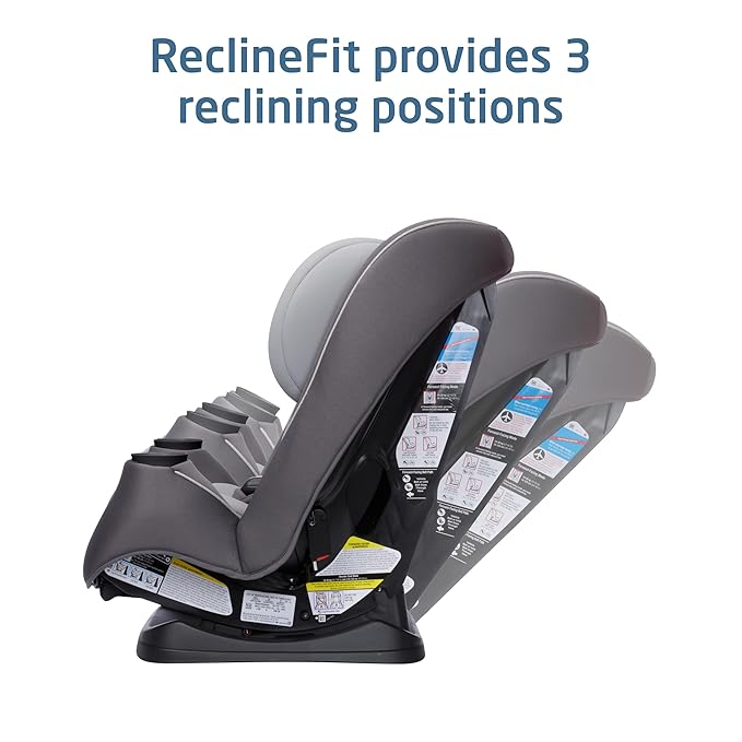 Maxi-Cosi Pria Max 3-in-1 Convertible Car Seat, Infant to Toddler Car Seat, ClipQuick Magnetic Chest Clip, Quick-Install Latch, Machine-Washable Cover, 5-100 lbs, Escargot