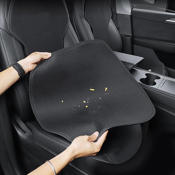 Car Seat Cushion Covers Full Set Front Rear for Tesla Model 3 Highland 2017-2026 Four Seasons Universal Ice Silk Protector Pad Mat Interior Decoration Accessories (Without Logo)