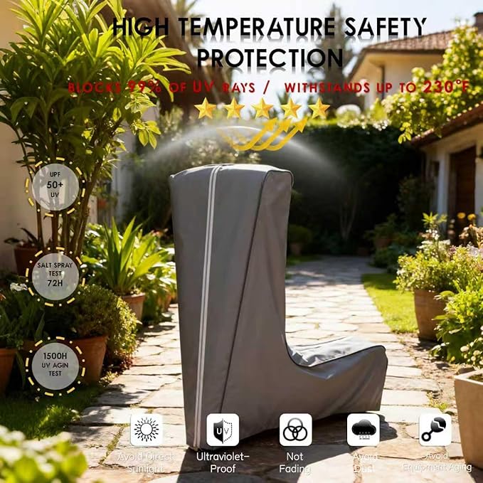 Universal Electric Scooter Cover, Waterproof and Dustproof Storage Cover for Adults and Kids, Grey Oxford Fabric, L45x W24x H47 Inch
